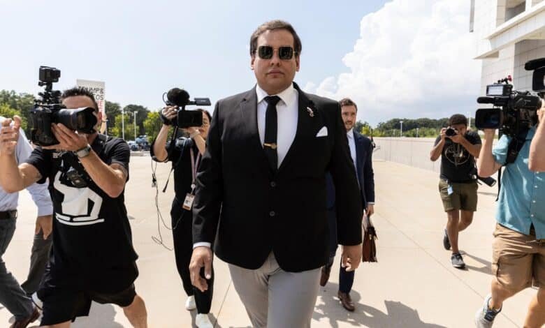 George Santos insists that he has "accepted full responsibility" for crimes days before the sentence