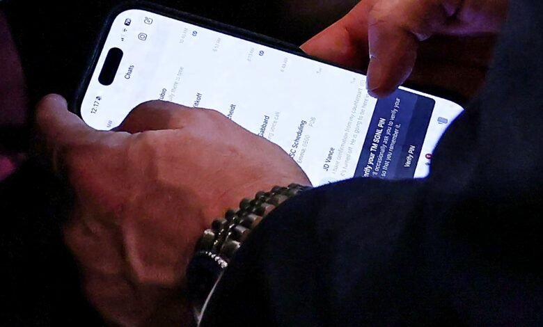 Waltz was photographed using Signal during the Trump cabinet meeting one day before removal