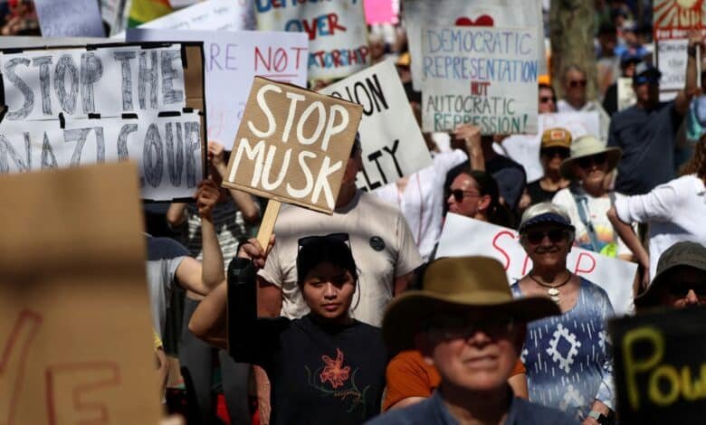 Progressives that support the 'Day of No Kings' protests in the United States to counteract Trump and the military parade