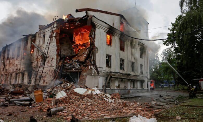 Photo: Consequences of an attack with Russian unmanned aircraft in Kharkiv