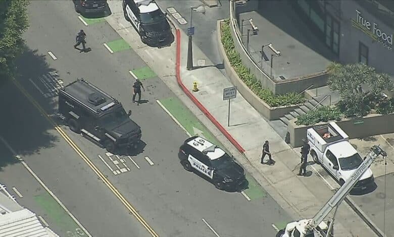 Santa Monica shooting injury officer, seek suspect in progress: Police