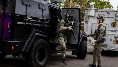 The leader of the Boulder group recounts the 'panic' as the attack develops: 'They are literally in flames'