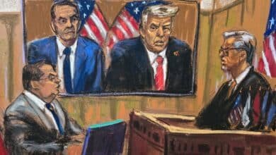Photo: The Judge of the State of New York Juan Merchan sentences, President -elect Donald Trump, since he appears remotely with his lawyer Todd Blanche for a sentence hearing in the New York Criminal Court in New York City, on January 10, 2025.