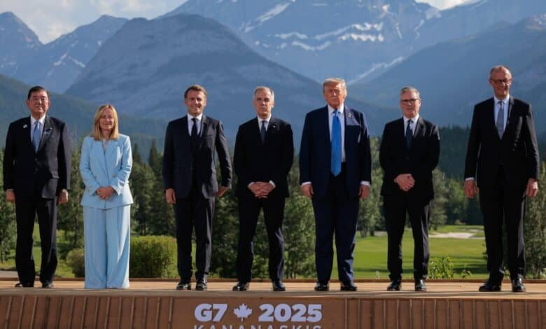 Photo: G7 leaders attend their first session at the G7 Summit in Kananaskis, Alberta, Canada, June 16, 2025.