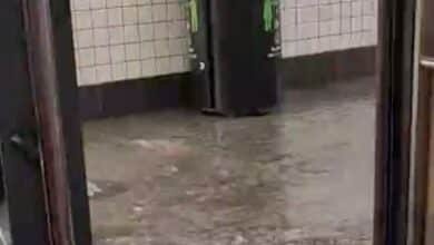 Sudden floods impact the transport of New York City when storms reach northeastern