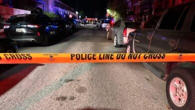 Photo: Police in Baltimore said he responded to a "mass shooting" In a neighborhood in the northwestern part of the city on Saturday night.