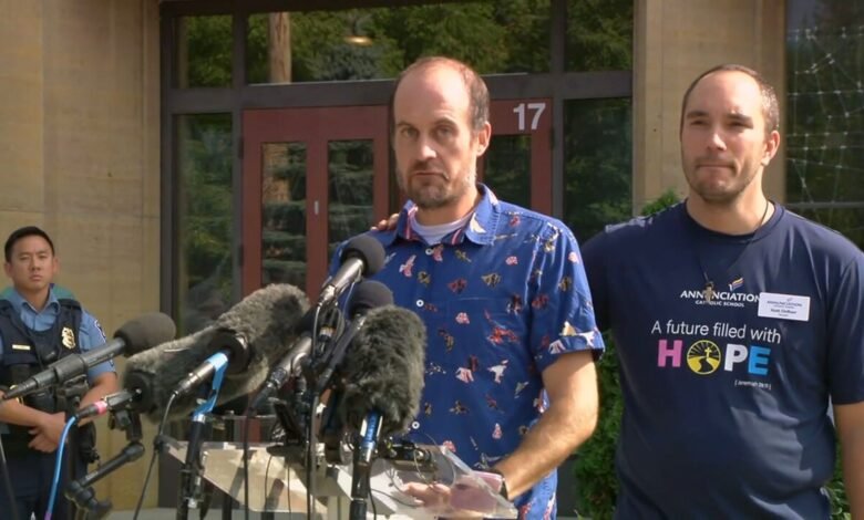 Father of one of the children killed in the shooting of the Catholic School Speech.