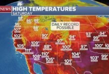 Photo: High temperature map