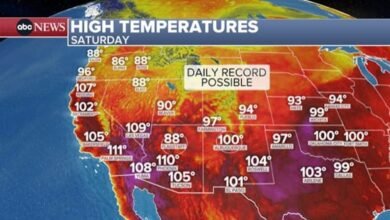 Photo: High temperature map