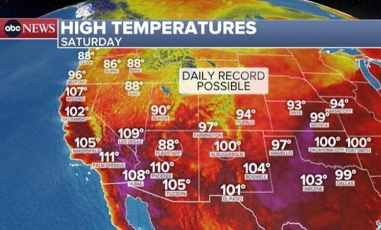 Photo: High temperature map
