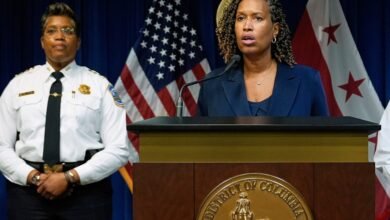 Photo: Washington, the mayor of DC, Muriel Bowser, speaks at a press conference after President Donald Trump announced a federal acquisition of the Metropolitan Police Department in the Wilson building, on August 11, 2025 in Washington.