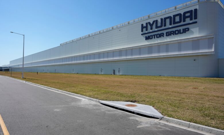 At least 450 people detained at the Hyundai plant in Georgia