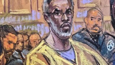 Photo: Sean "Diddy" Com combs listening when lawyer Alexandra Shapiro (not seen) argues during a hearing in a court room in New York, USA, on September 25, 2025, in this sketch of the Court.