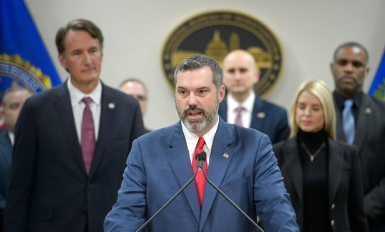 Photo: Erik Siebert, interim lawyer of the United States for the East district of Virginia, speaks during a press conference, March 27, 2025, in Manassas, Va.