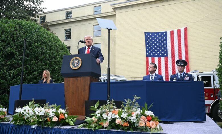 Trump Admin Live updates: Trump has received heroes on September 11 in the Pentagon