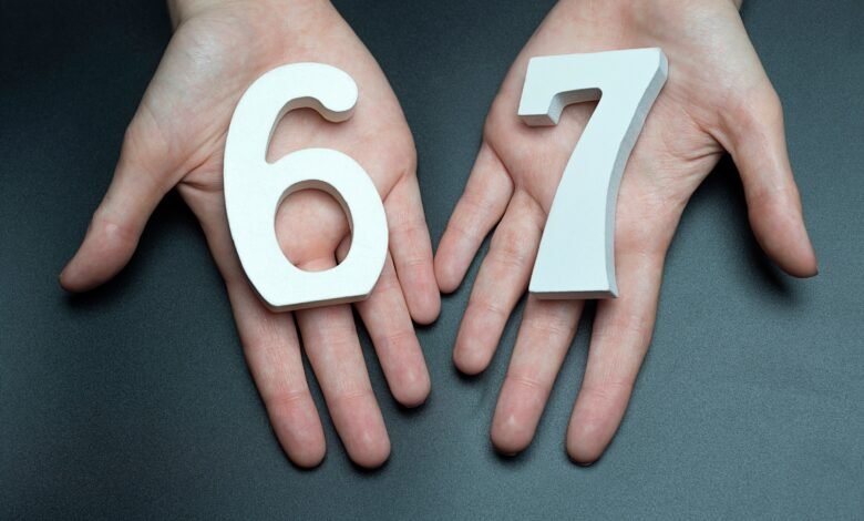 PHOTO: the number sixty-seven.