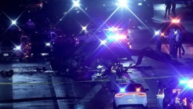 Medical helicopter clashes on the California Highway, a crew taken to hospitals in the area, says the company