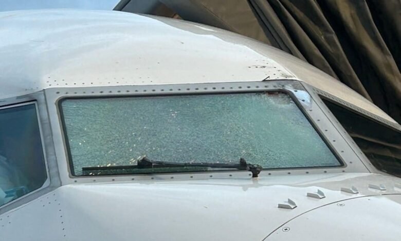 Object that hit windshield of United flight may have been weather balloon, company says