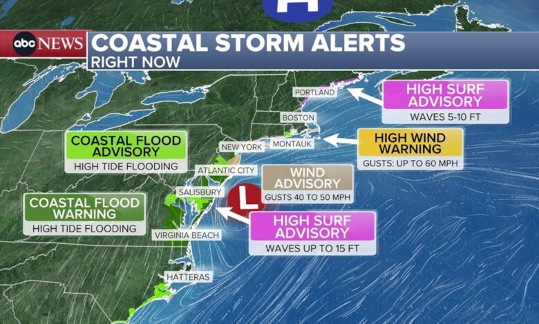 Powerful nor'easter hits East Coast with heavy rain, strong winds: What you need to know about the forecast
