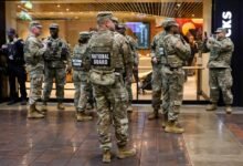 PHOTO: FILE PHOTO: Members of the National Guard at Union Station in Washington, DC