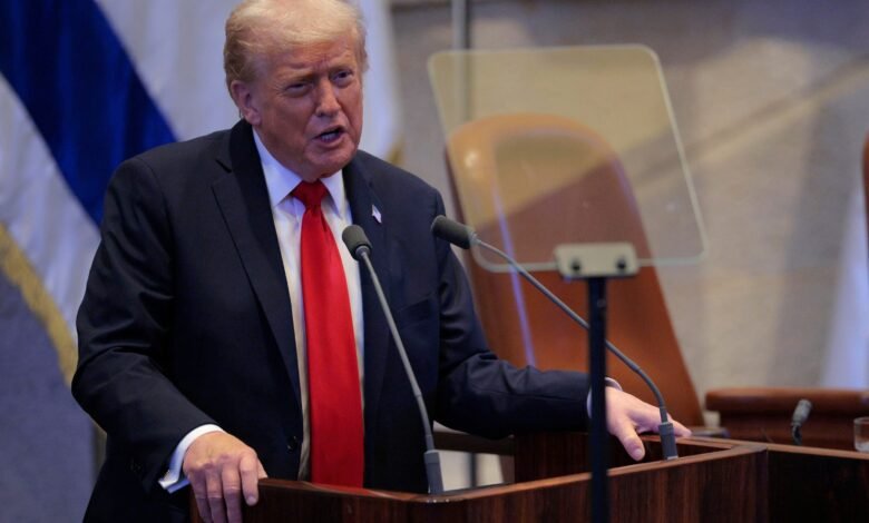 Trump touts 'historic dawn of new Middle East' in Knesset speech