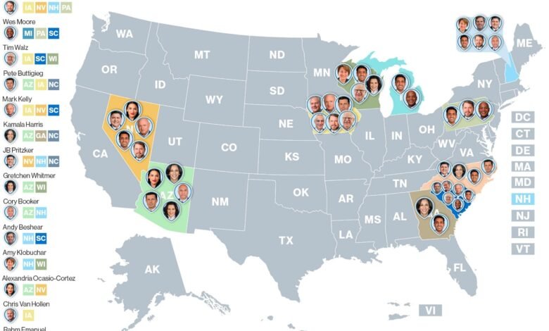 2028 presidential hopefuls flock to key battleground states: where have they traveled?