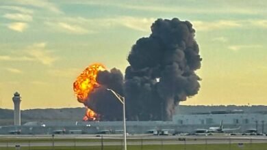 At least 12 dead after engine separated from plane during takeoff in UPS crash at Louisville airport: officials