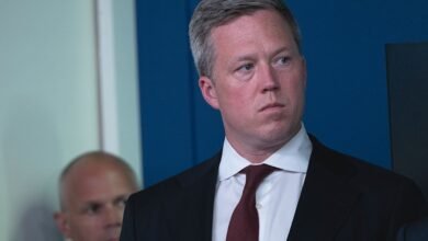 PHOTO: US President Donald Trump holds a press conference on August 11, 2025