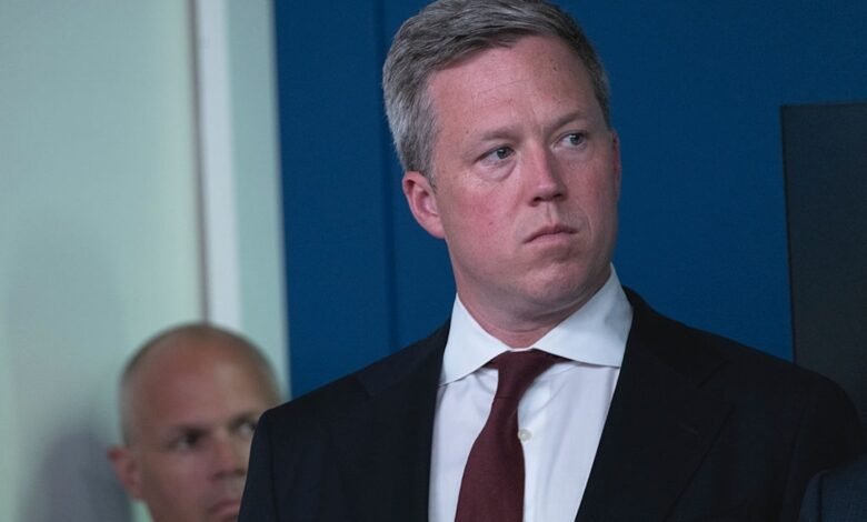 PHOTO: US President Donald Trump holds a press conference on August 11, 2025