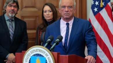 PHOTO: Health and Human Services Secretary Robert F. Kennedy Jr., joined by Agriculture Secretary Brooke Rollins, during an announcement at the Department of Agriculture, December 10, 2025, in Washington, DC.