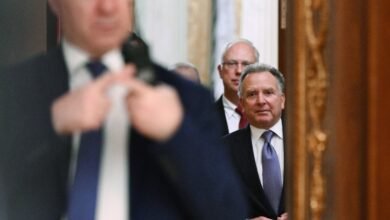 PHOTO: In this collective photograph distributed by the Russian state agency Sputnik, Steve Witkoff, accompanied by the Kremlin's economic envoy, Kirill Dmitriev, is seen before a meeting with the president of Russia at the Kremlin in Moscow on December 2, 2025.